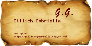 Gillich Gabriella névjegykártya