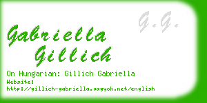 gabriella gillich business card